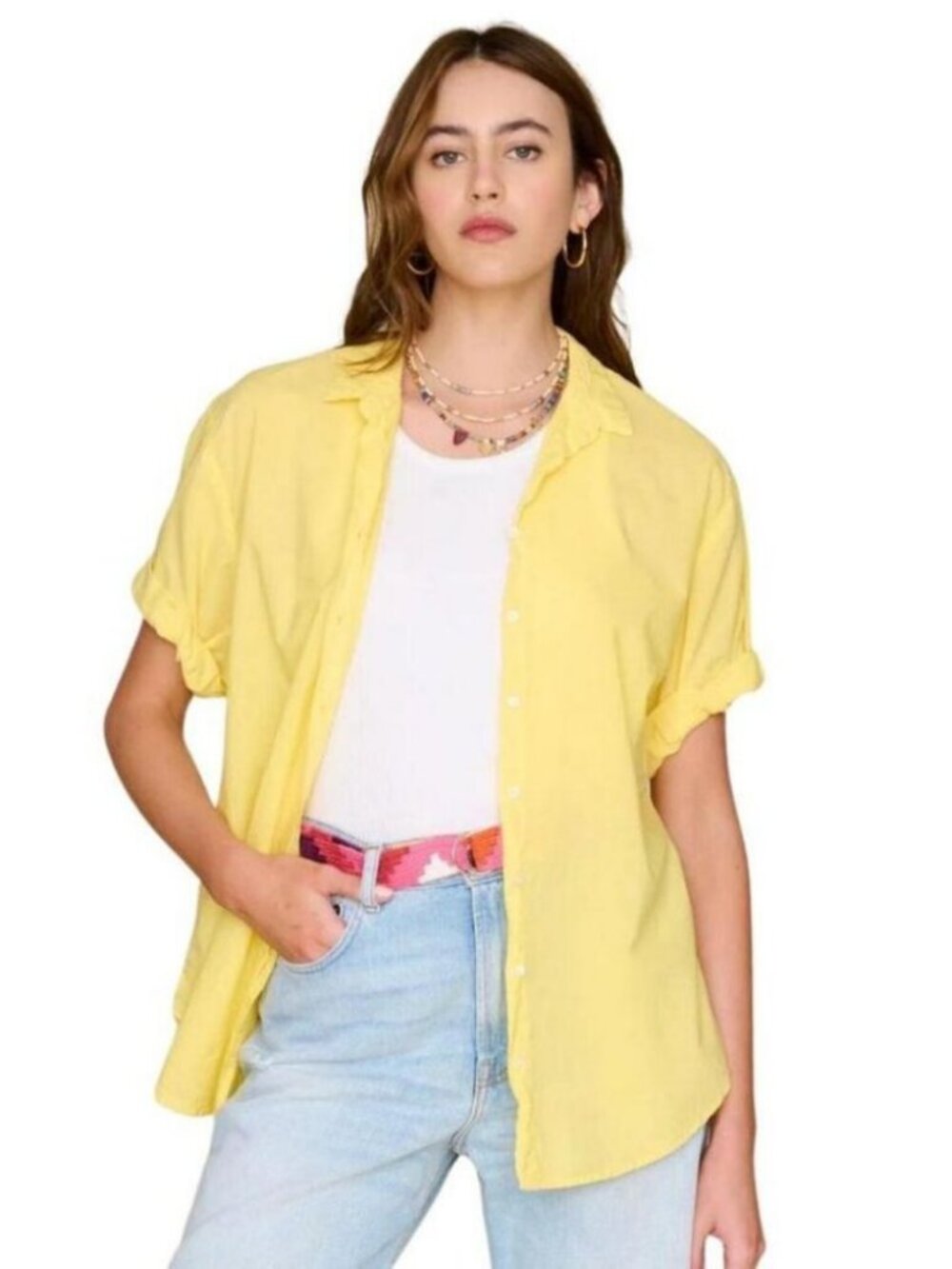 Xirena Channing Shirt Bright Yellow / Size Large